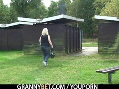 Granny is banged in the public area Thumb