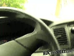 EBONY WIFE GIVES BLOWJOB PLEASURE IN CAR !! Thumb