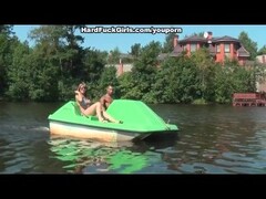 Titted blonde fucked hard in a boat Thumb