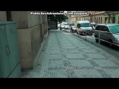 fuck young brunette in Prague in the street Thumb