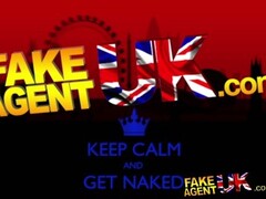 FakeAgentUK Hard ass Brit babe gets the royal treatment in porn casting Thumb