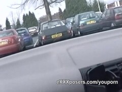 Nervous amateur flashes in a busy carpark Thumb