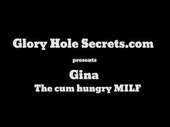 Gloryhole Secrets Gina sucking and swallowing complete strangers. Thumb