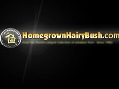Natty Bush Creamed on her Hairy Muff Thumb