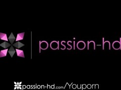 Passion-HD Two teens share one guy's cock and cum Thumb