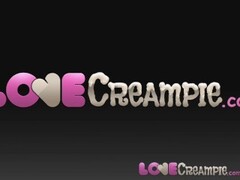 Love Creampie Big cock shoots a ton of cum deep inside casting agents pussy Thumb