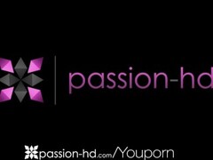 Passion-HD Petite girl shaves pussy and sucks her man Thumb
