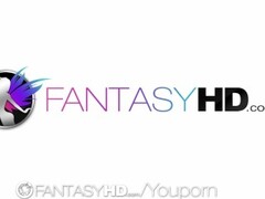HD - FantasyHD Teen Emily Grey fucks with black thigh highs Thumb