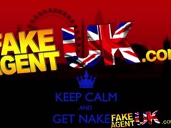 FakeAgentUK Squirting action on casting couch for blonde Brit Thumb