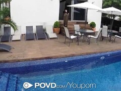 HD POVD - Lexi Dona gets frisky with her man by the pool Thumb