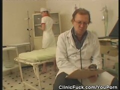 Clinic Nurse Sucks On Patients Cock Thumb