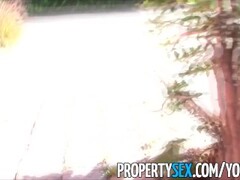 PropertySex - Hot young black real estate agent homemade sex video with fake client Thumb