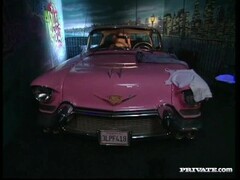 Busty Blond Lucy gets Anal Sex in the Pink Cadillac Thumb