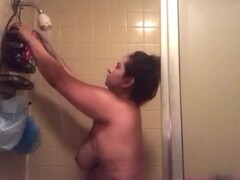 Showering big tits w/ scrub part 3 Thumb