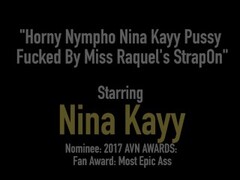 Horny Nympho Nina Kayy Pussy Fucked By Miss Raquel's StrapOn Thumb