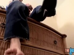 Inked thug Cage takes off socks to masturbate solo Thumb