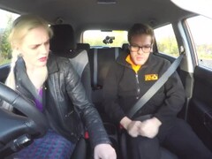 Fake Driving School Georgie Lyall gets a huge black dick in her pussy Thumb