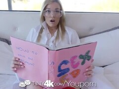TINY4K Teen SEX ED Book Makes Pink Pussy DRENCHED Thumb