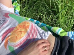 summer day dream - blowjob and mouth cumshot in tall grass Thumb