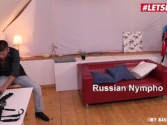 LETSDOEIT - Rough SEX On The Photographer's Couch With Busty Russian Babe Thumb