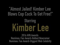 Almost Jailed! Cuffed Kimber Lee Blows Hard Cop Cock To Get Scott Free! Thumb