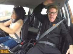 Fake Driving School Blonde learner Amaris and her big boobs fucked Thumb