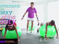 Fitness Rooms pov sloppy blowjob with latina baby nicols and canela skin Thumb