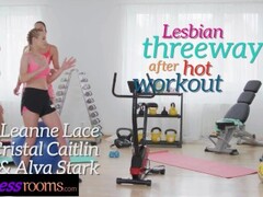 Fitness Rooms Sporty Vinna Reed and Leanne Lace 3some with cute young one Thumb