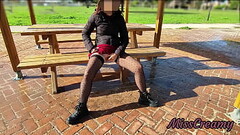 FLASHING my PUSSY in front of my STEPDAD in a PUBLIC PARK and he HELPS me SQUIRTING in front of everyone - REAL SEX RISKY Thumb
