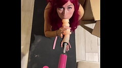 Sex Machine fucks Deep Throat with Huge Dildo Teen Cat Girl, Sucking sex toy Hardcore Fetish Blowjob Thumb