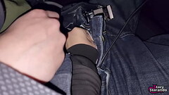 My stepsister couldn'_t wait to get home and sucked my dick in car! - POV OUTDOOR HOMEMADE Thumb
