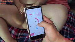 With his cellphone he can control this Honey Play Box vibrator to fuck my ass. Get 20% off with code: SADO Thumb
