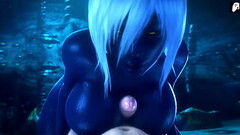 (4K) Black elf queen fucks her follower to enjoy her black ass and get a huge cumshot as a gift | 3D Hentai Thumb