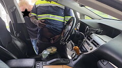 OMG!!! Female customer caught the food Delivery Guy  jerking off on her Caesar salad  (in Car) Thumb