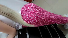 My stepdaughter gets into provocative positions behind the store counter and all in order to have sex with me Thumb