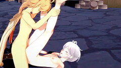 Genshin Impact Yaoi - Aether and Kazuha Footjob and bareback with creampie - Sissy crossdress Japanese Asian Manga Anime Film  Game Porn Gay Thumb