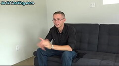 Horny solo shaved gay stud masturbates his hard dick Thumb