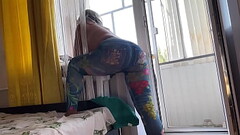 The tight ass of the stepmother in tight pants excites the stepson'_s penis for anal sex. Stepmom big ass Thumb