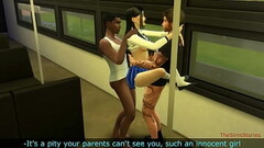 Sims 4, Japanese college girl groped and fucked with no mercy in bus Thumb
