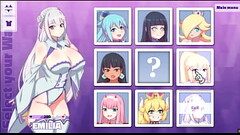 Waifu Hub [PornPlay Parody Hentai game] Emilia from Re-Zero couch casting - Part2 Naughty girl not so innocent like to deepthroat Thumb