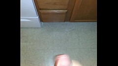 Jacking off until I cum on Michelle'_s kitchen floor Thumb