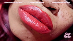 GODDESS ROSIE REED LIPSTICK MOUTH FETISH WORSHIP EBONY LIPS KISSING EBONY BEAUTY MOUTH MASTURBATION ENCOURAGEMENT BEAUTIFUL JOI VERBAL RED BIG JUICY Thumb