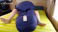 Humping Overfilled Feathered Friends Sleepingbag With Cum Covered Finish Thumb