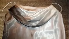 Black, White, &amp_ Silver Ombre Satin Mini Prom Dress Thumb