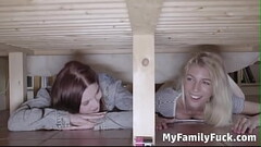 Step Brother Fucks HIs step Sister and step Mom While They'_re Stuck Under Bed - Missy Luv, Mia Evans Thumb