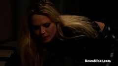 Lesbian Madame In Leather Outfit Gives Perfect Massage To Slave Thumb