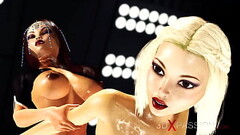 Super sexy 3d dickgirl fucks a horny blonde in the space station Thumb