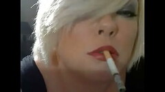Blonde Mistress Tina Snua Chain Smokes 2 Kingsize Cigarettes Thumb