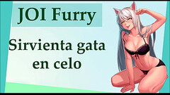 JOI Furry hentai. Sirvienta maid en celo. Thumb