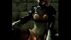 2B rides a big cock Thumb